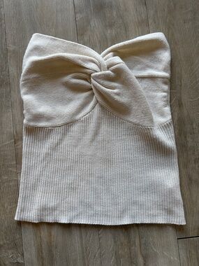 Women’s Beige Knit Crop TubeTop Size Medium